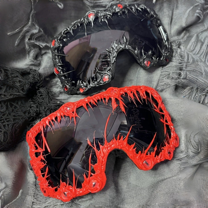 Damen futuristische Sportsonnenbrille mit kreativem Design Karnz