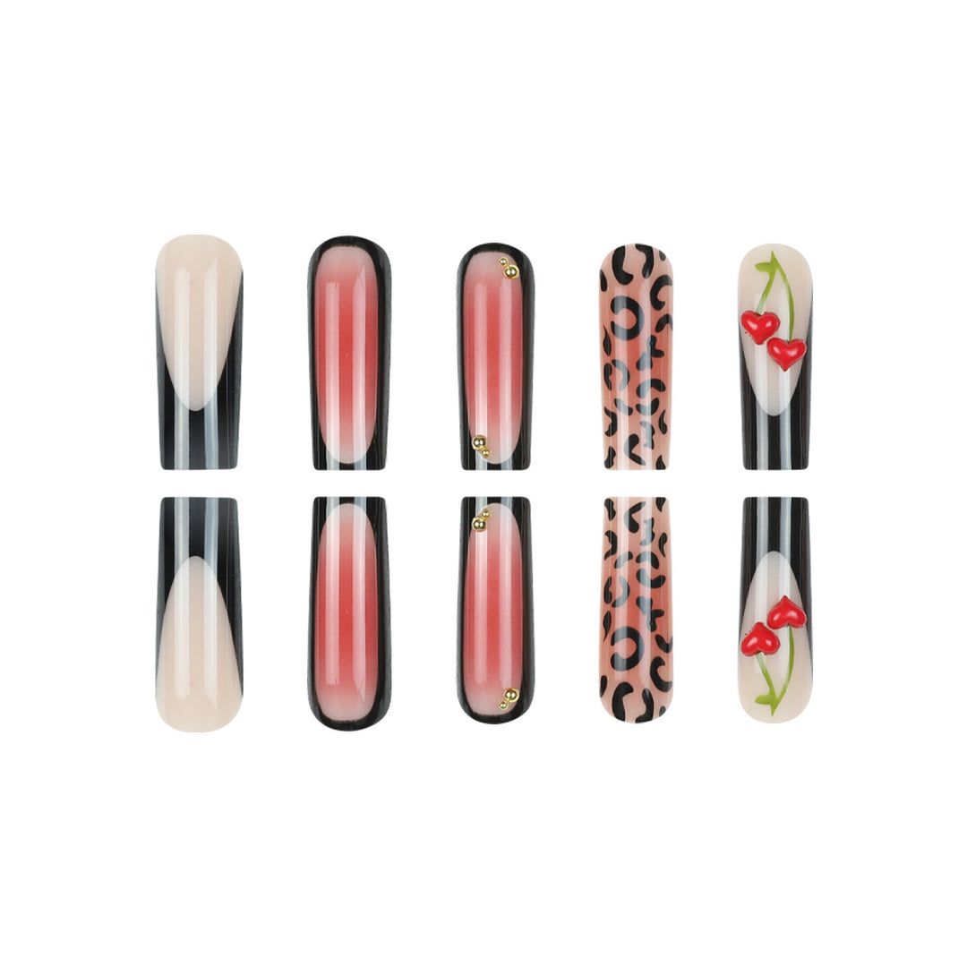 Künstlerisches langes Stiletto-Nagelkunst-Set Karnz
