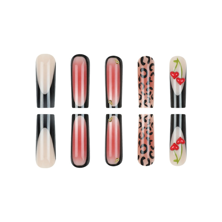Künstlerisches langes Stiletto-Nagelkunst-Set Karnz