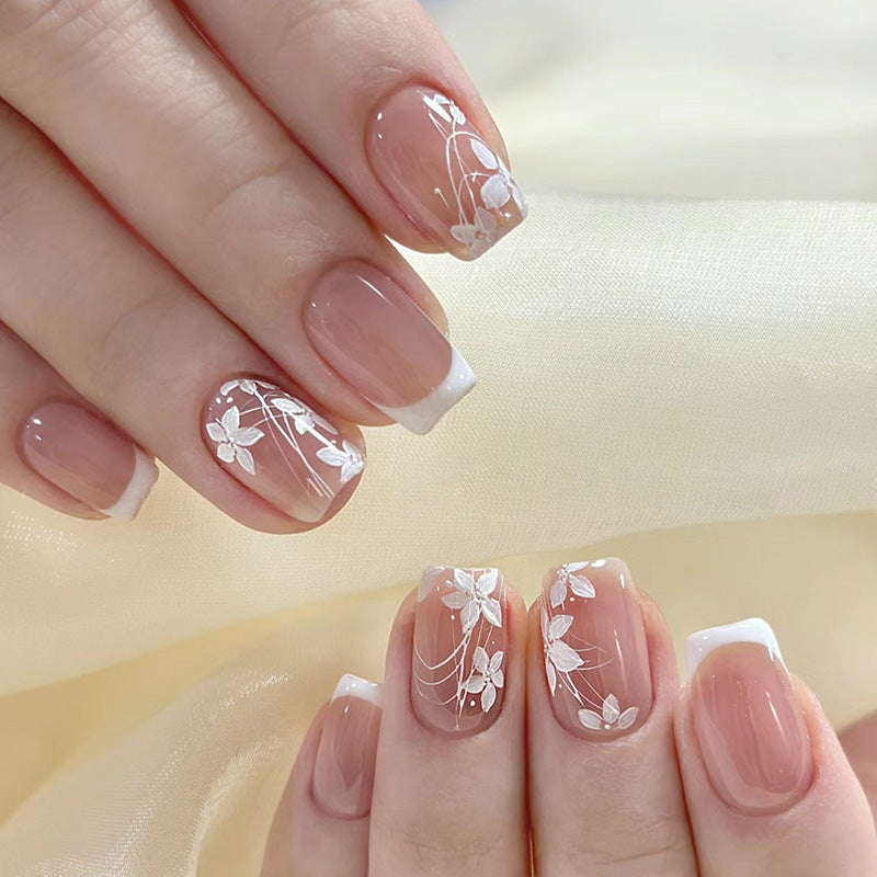 Blumen Design Presse-On Nagelspitzen Karnz