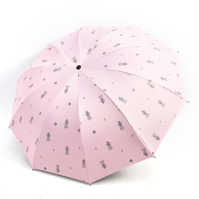 Damen verspielter und farbenfroher Regenschirm Karnz