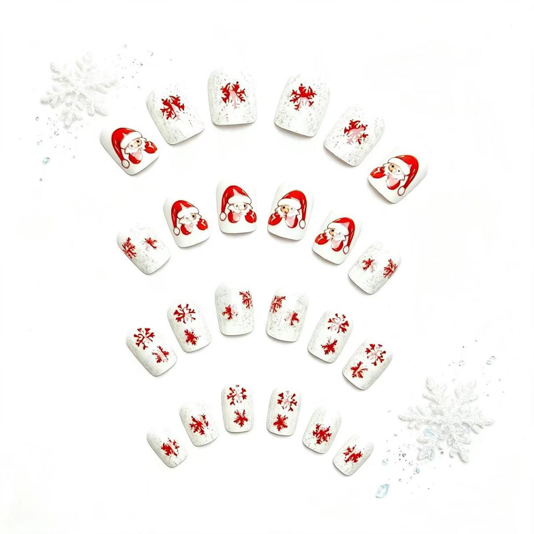 Kunstnägel mit Festlichem Weihnachtsdesign Karnz