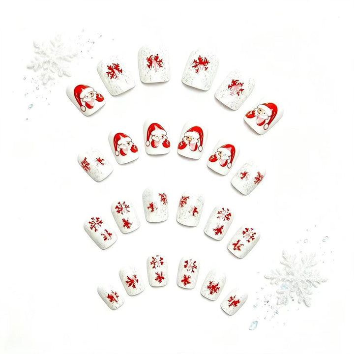 Kunstnägel mit Festlichem Weihnachtsdesign Karnz