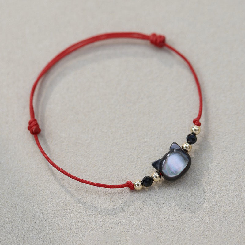 Verstellbares Katzen-Themen Charm-Armband Karnz