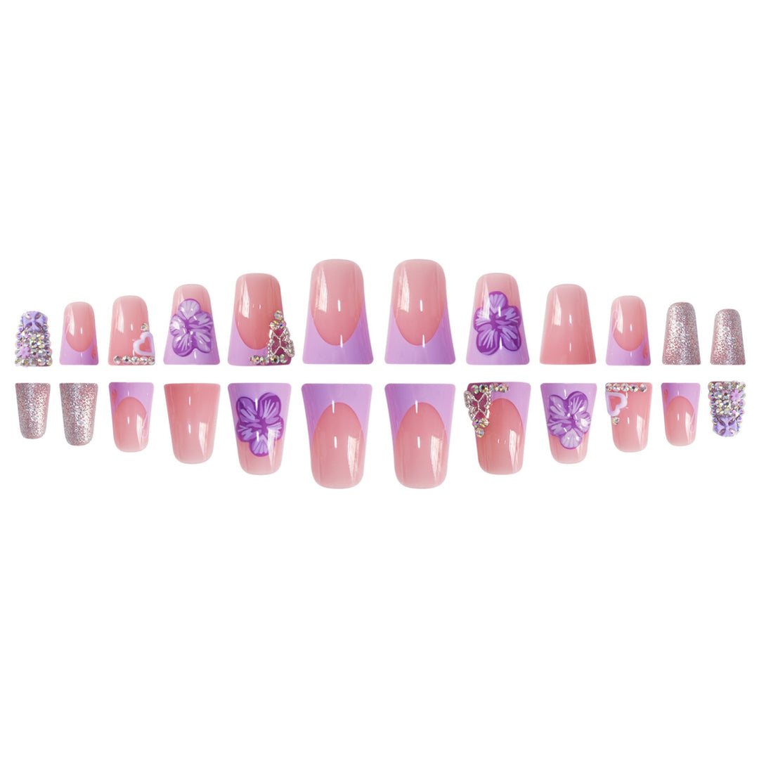 Kreative Blumen Acryl Nagelkunst Karnz