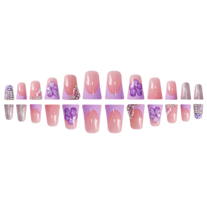 Kreative Blumen Acryl Nagelkunst Karnz