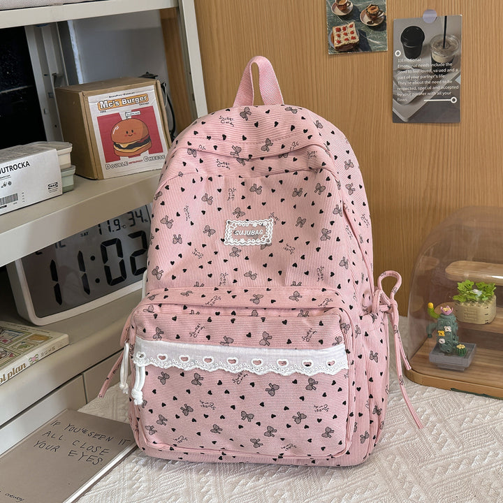Blumenmuster Schulrucksack