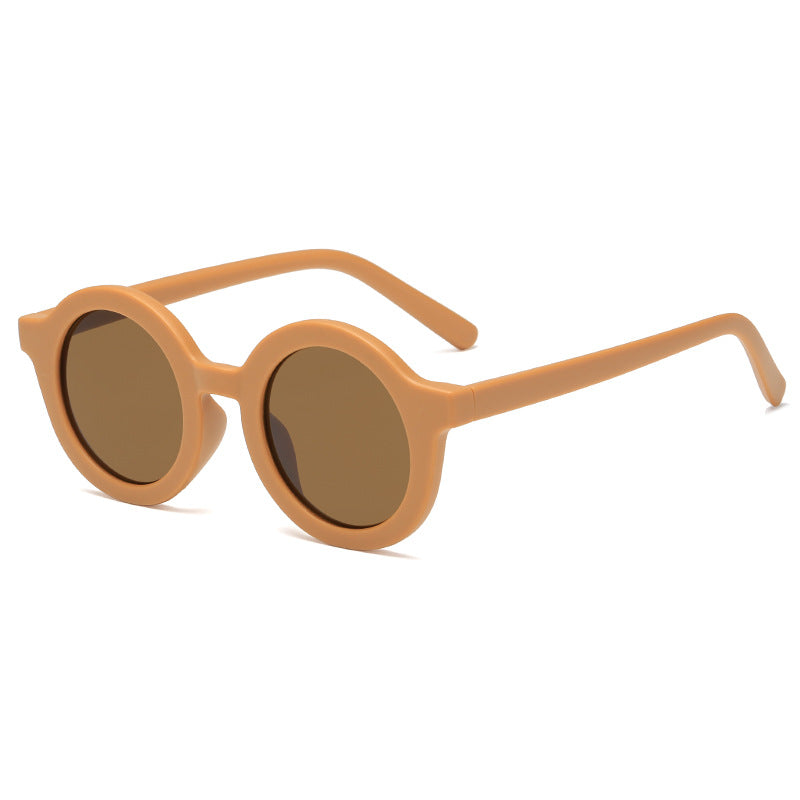 Damen stylische runde Sonnenbrille mit modernem Kunststoffrahmen Karnz