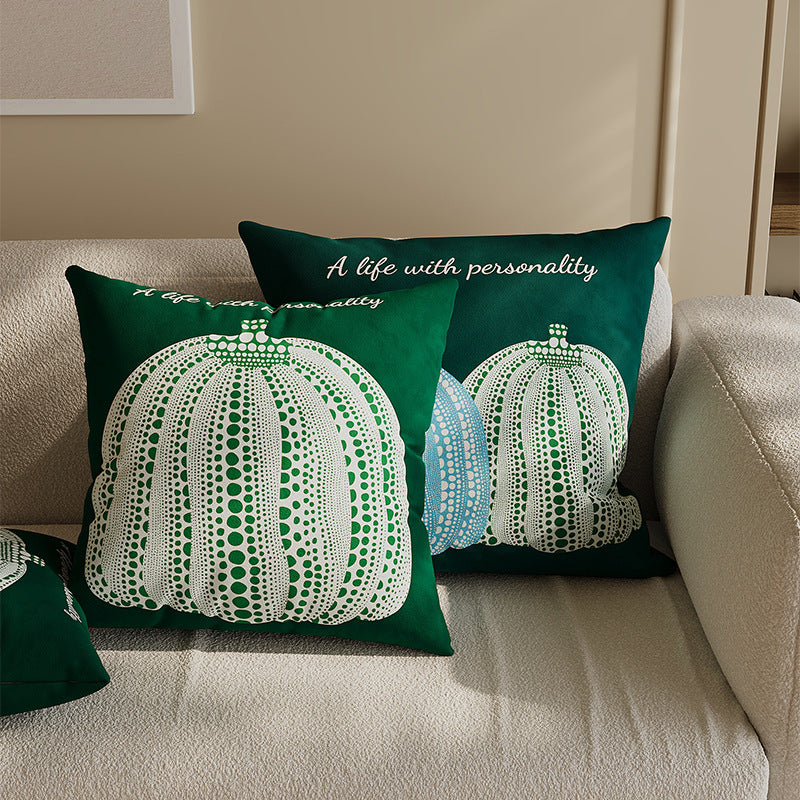 Square Decorative Cushion Cover with Whimsical Sea Urchin Dot Illustration