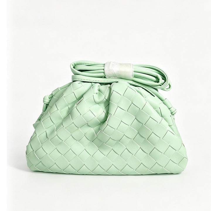 Elegante Gewebte Leder Eimer Tasche Karnz