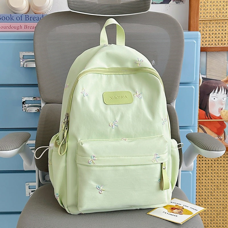 Bestickter Blumen-Detail Freizeit-Rucksack Karnz