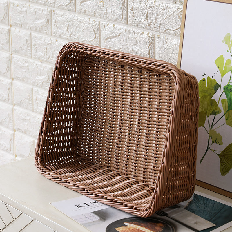Unisex Tragbare Aufbewahrungskiste aus geflochtenem Rattan Karnz