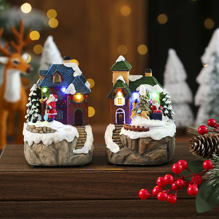 LED beleuchtete Weihnachtsdorfhaus Dekoration Karnz