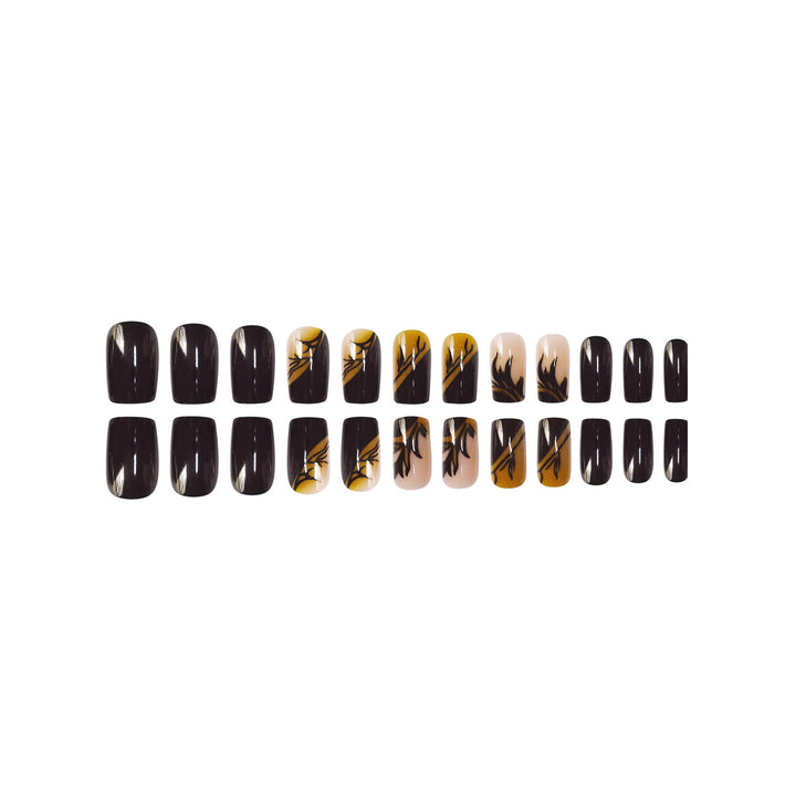 Dekoratives Glitzerstern-akzentuiertes Press-On-Nagelset Karnz