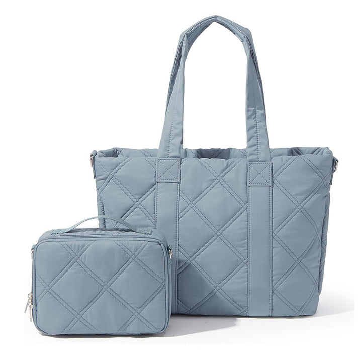 Elegante und Vielseitige Stoffhandtasche mit Abnehmbarem Kosmetiktäschchen Karnz