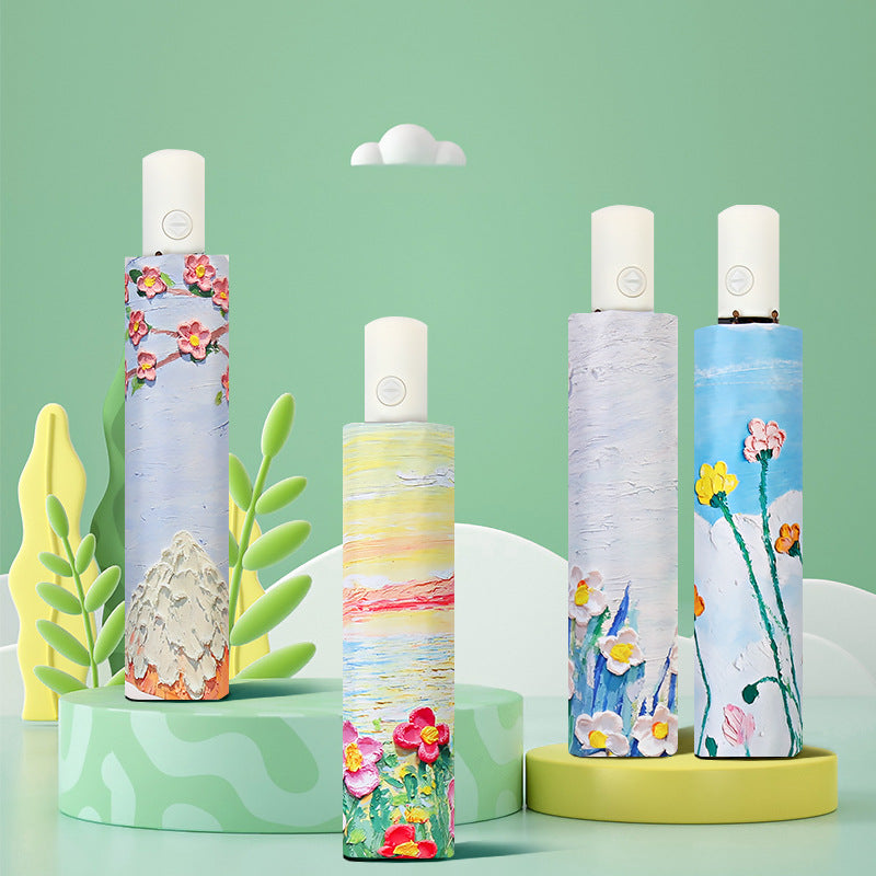 Damen Regenschirm mit floralen Mustern Karnz