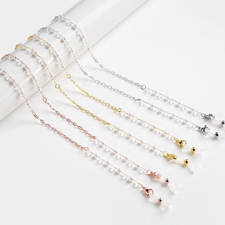 Eleganter Perlenkette Brillenhalter Karnz