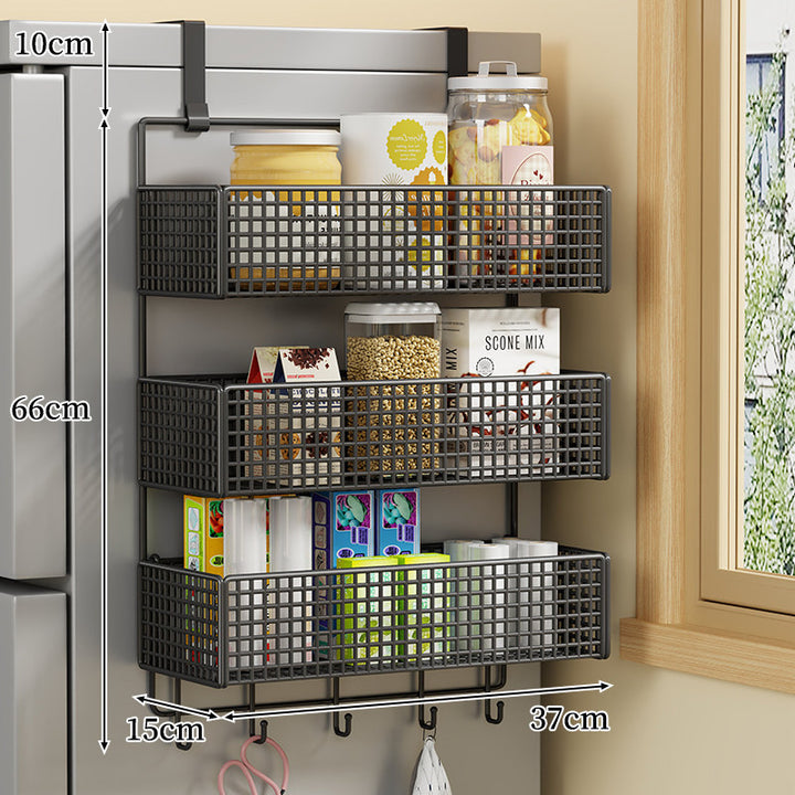 Über-Kühlschrank Doppel-Schicht Magnetische Drahtgeflecht Vorratsorganizer