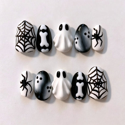 Halloween-Themen Press-On Nagelkunst Set 1790738549