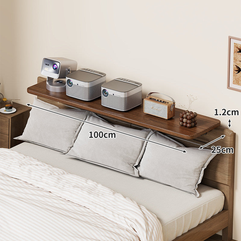 Slim Floating Kopfteil Nachttischregal mit ultra-dünnem Profil und abgerundeten Ecken