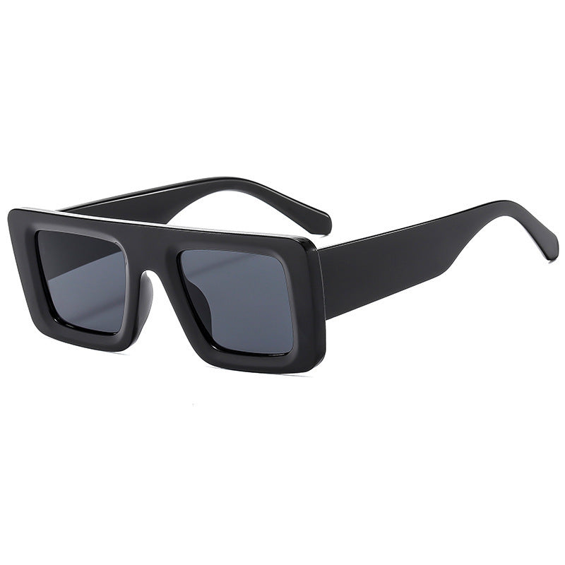Damen Modische quadratische Sonnenbrille mit extra breitem Rahmen Karnz