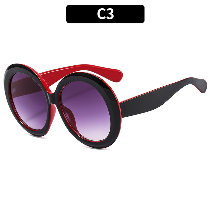 Übergroße runde Rahmenbrille