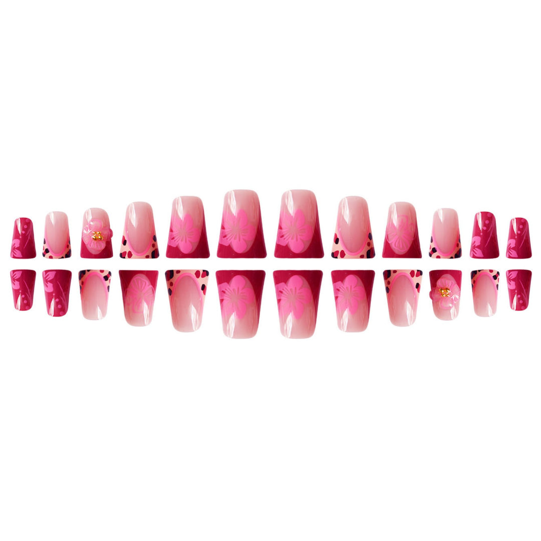 Floral Cat-Ear Design Press-On Nails Karnz