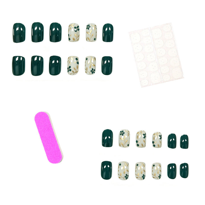 Elegante florale Kunst-Gel-Nagelverbesserungen Karnz