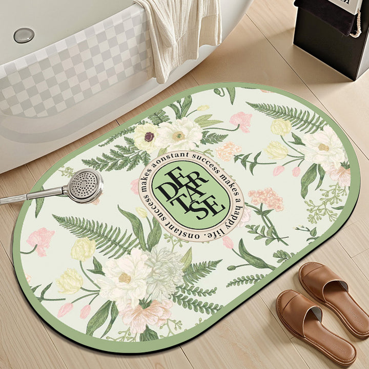 Blumenmuster Badematte Karnz