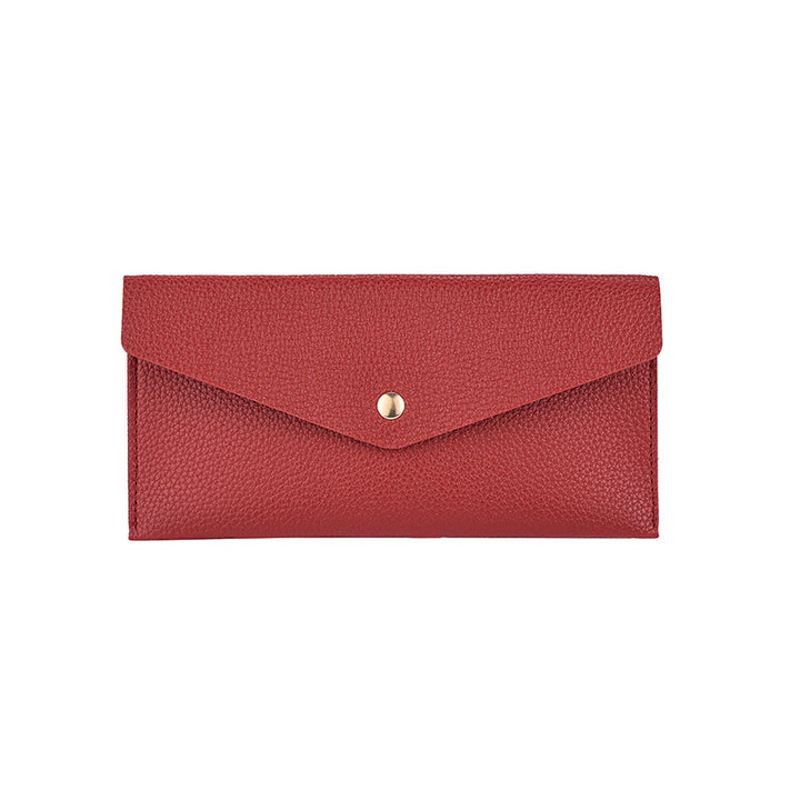 Elegante Texturierte Leder Clutch Wallet Karnz