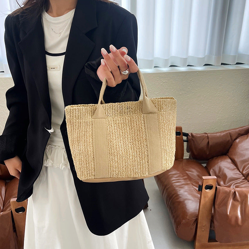WoEco-Freundliche Strohtasche Strand Karnz