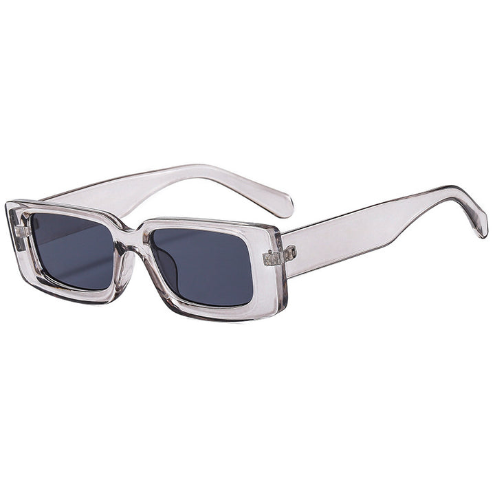 Damen modische Sonnenbrille mit trendy transparentem Rahmen und sportlichem Design Karnz