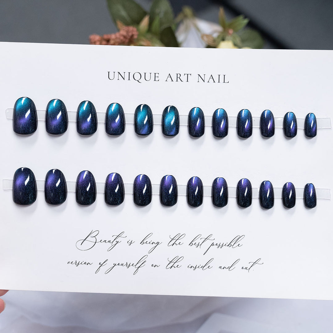 Glänzendes, langanhaltendes Press-On-Nagelset