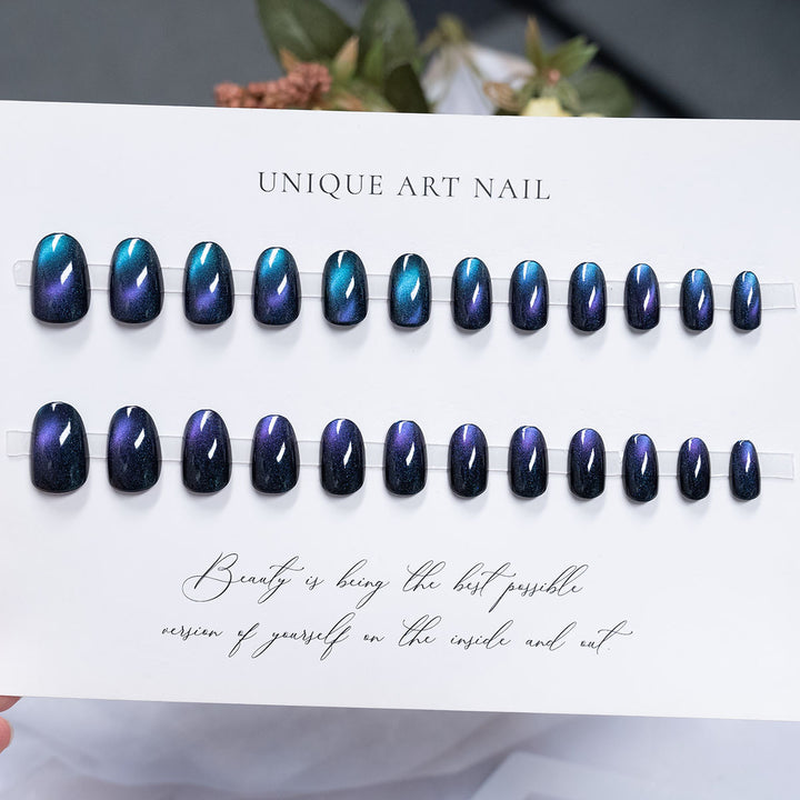 Glänzendes, langanhaltendes Press-On-Nagelset