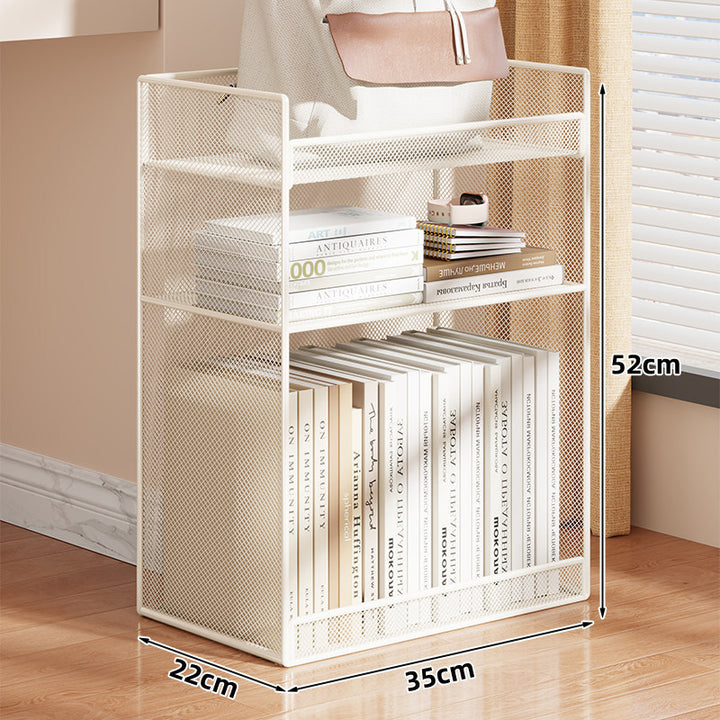 Vertikales Gitter-Mesh Doppeltes Desktop Buch- und Schreibwarenorganizer