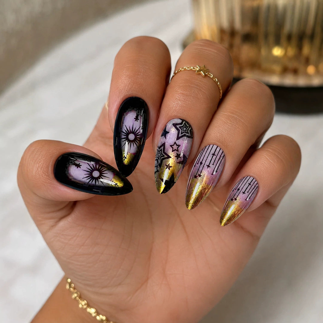 Dekorative Stiletto Nail Art Extensions Karnz