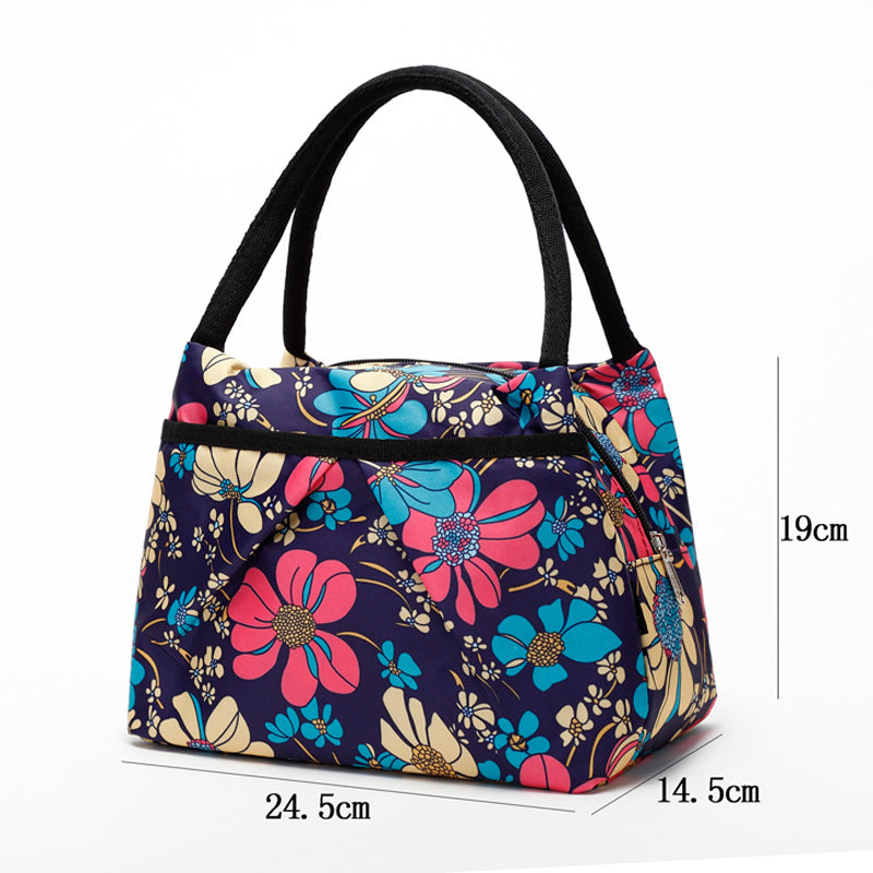 Blumige isolierte Lunch-Kühltasche Karnz