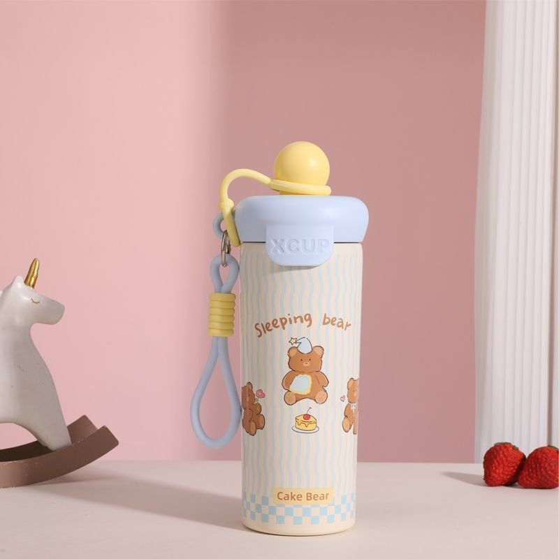 Damen Freizeit-Trinkflasche mit niedlichem Katzenmotiv Karnz