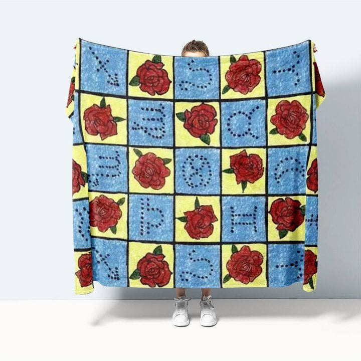 Dekorative Florale Druck Fleece Wurfdecke