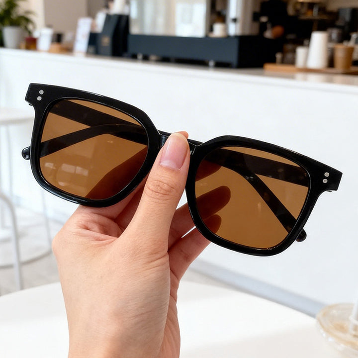 Moderne Übergrößen Quadratische Sonnenbrille Karnz