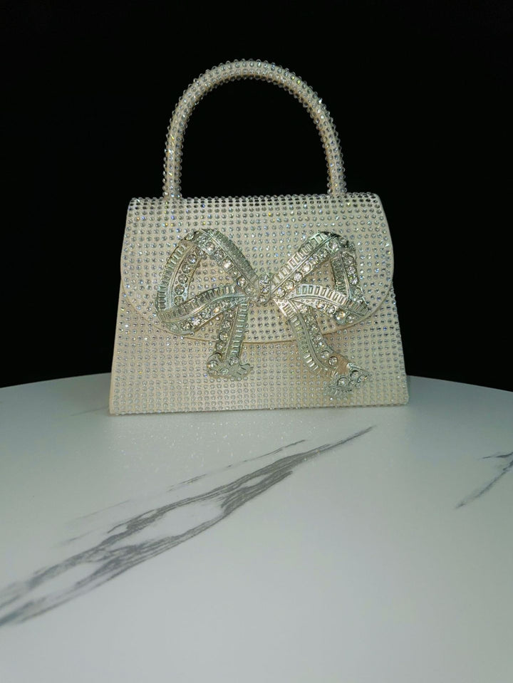 Rhinestone Schleifen-Clutch
