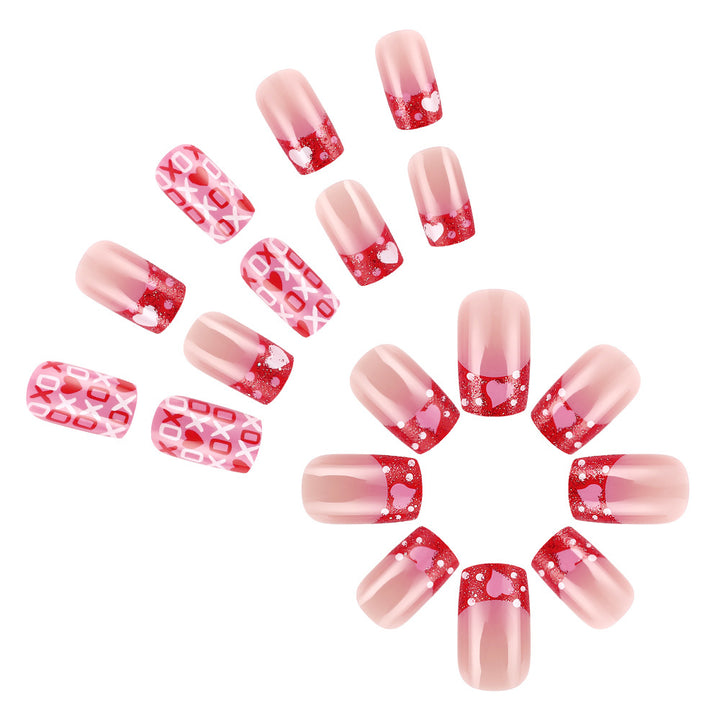 Romantisches Thema Press-On Nagelset Karnz