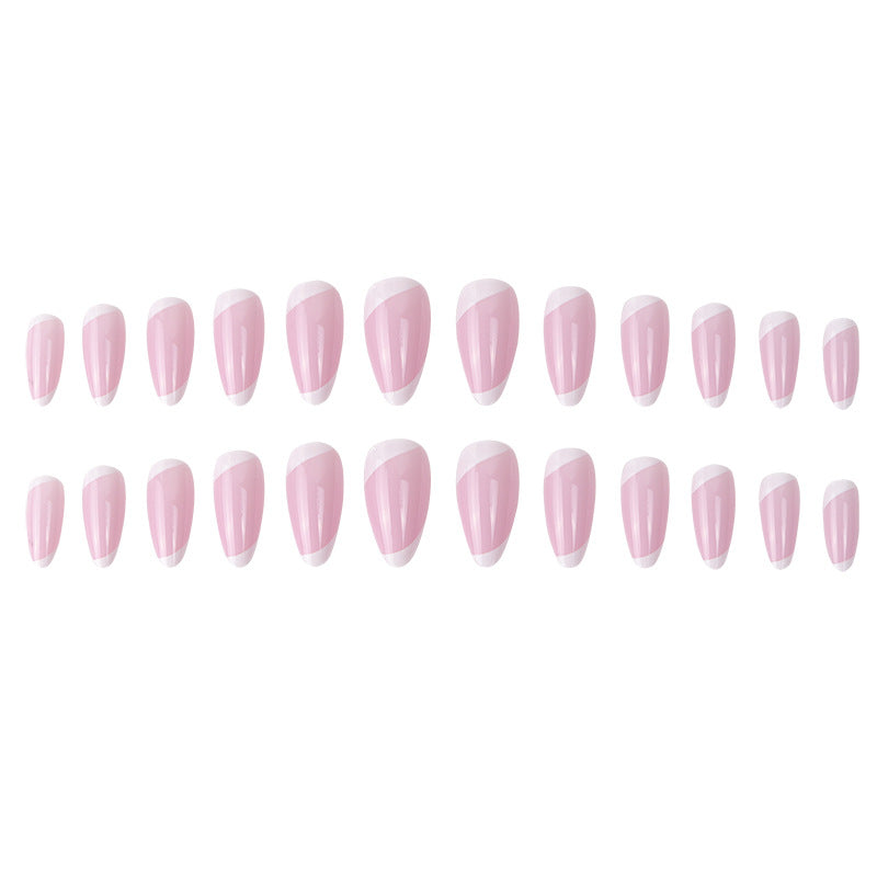 Elegante Stiletto Press-On-Nägel mit French Tip Design Karnz
