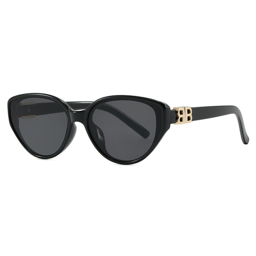 Damen modische Cat-Eye Sonnenbrille mit elegantem Metallrahmen und UV-Schutz Karnz