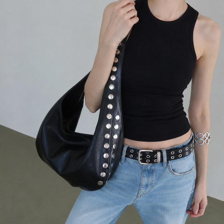 Nieten Hobo-Handtasche