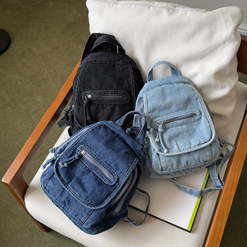 Stylische Denim Mini-Rucksack Karnz