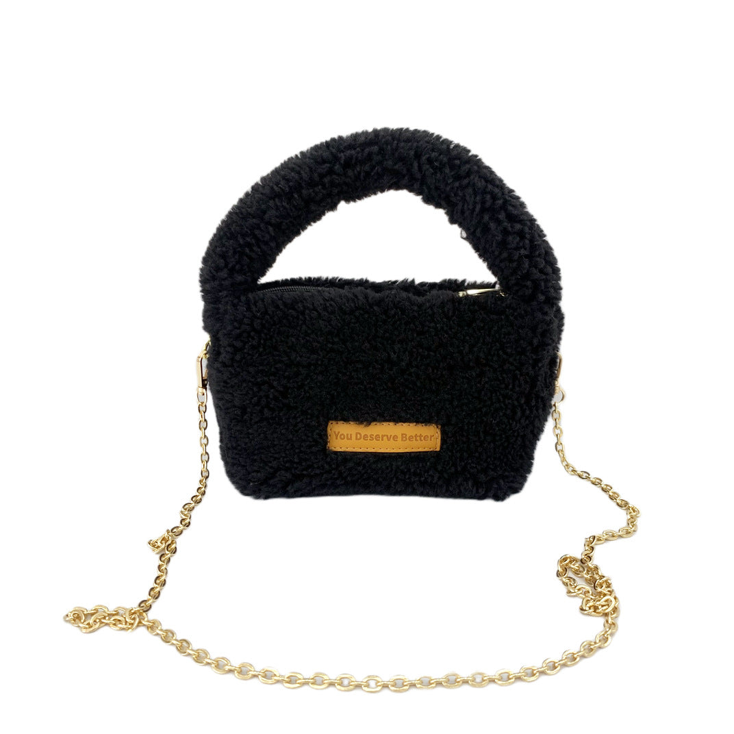 Faux-Fur-Handtasche