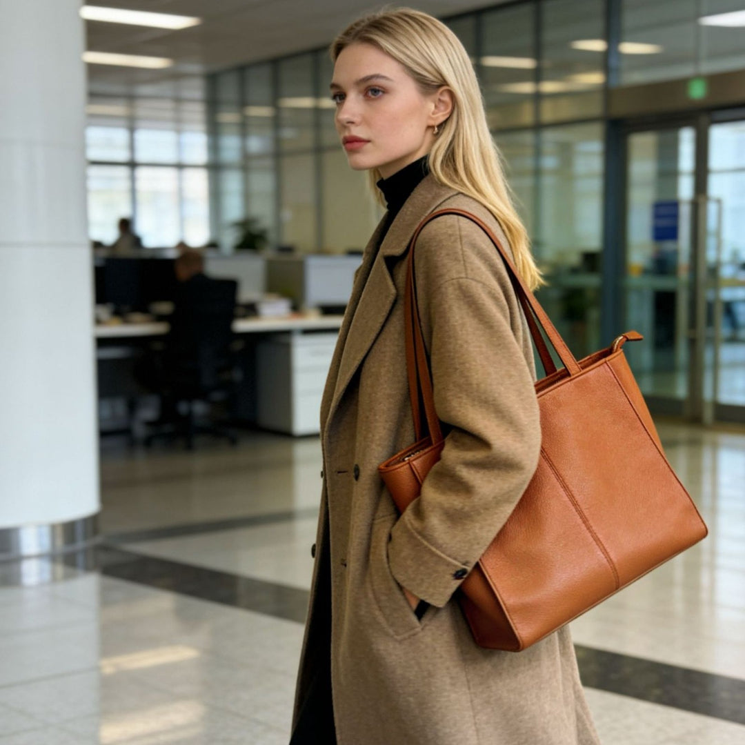 Elegante und Geräumige Ledertasche Karnz
