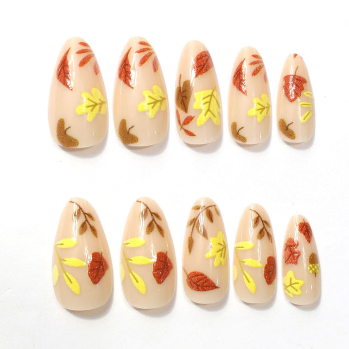 Herbst-Themen Dekorative Presse-On Nail Enhancements Karnz