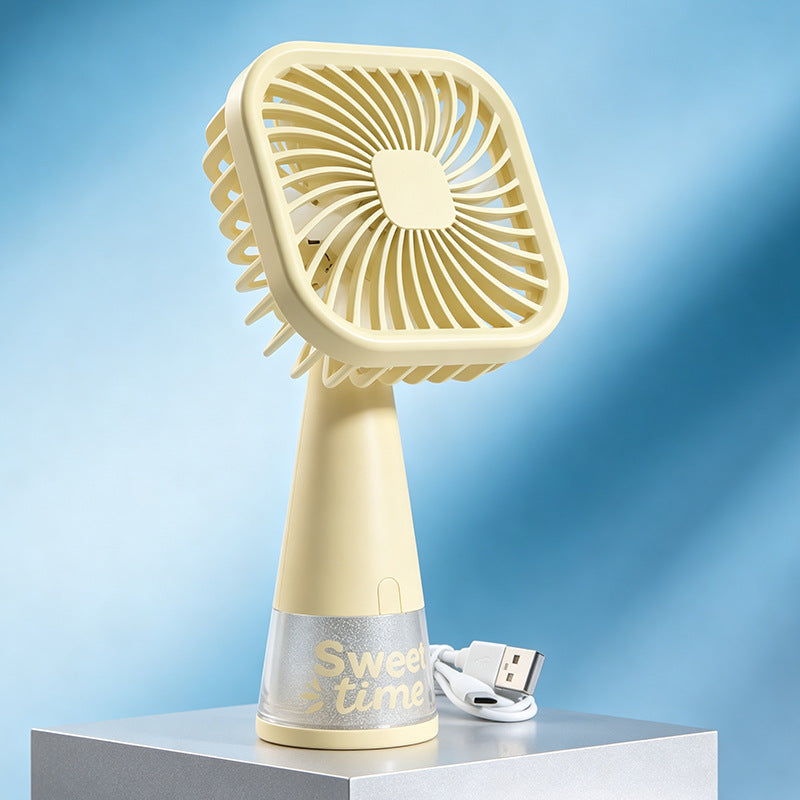 Damen Tragbarer Handventilator mit USB-Ladefunktion und flexiblem Neigungsmechanismus Karnz